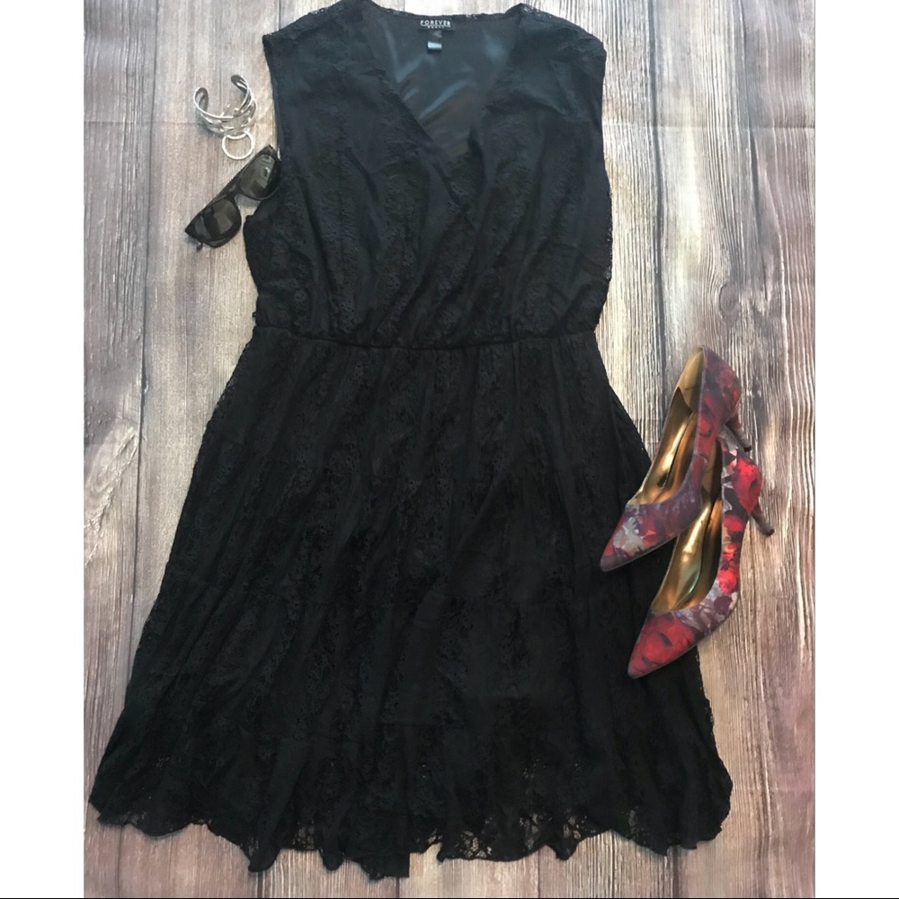 Forever 21 Woman Black Lace Dress Size 2X